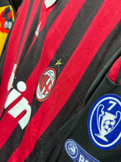 CAMISETA AC Milan 09/10 - Ronaldinho - Manga Larga
