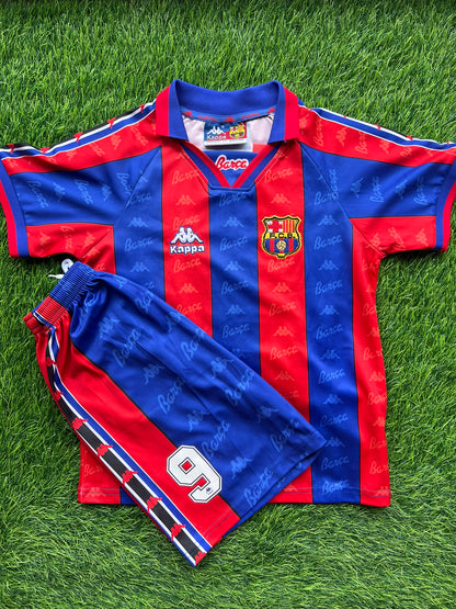 Conjunto FC Barcelona  95/97 - Retro - Niños