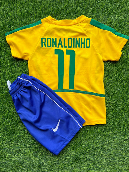Conjunto Brasil 2002 - Retro - Ronaldinho