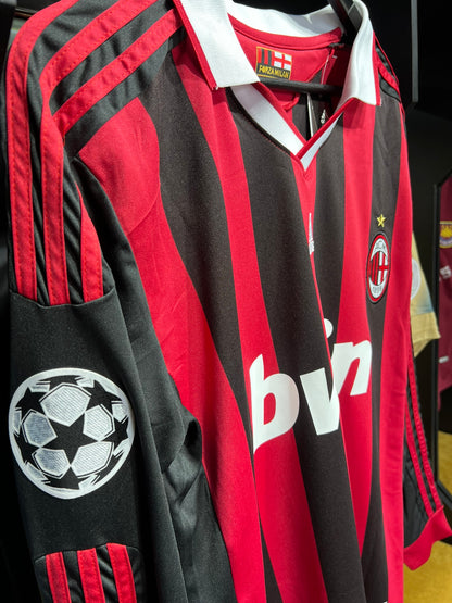 CAMISETA AC Milan 09/10 - Ronaldinho - Retro - Manga Larga