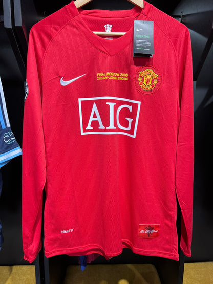 CAMISETA Manchester United 2008 - Retro - Manga Larga