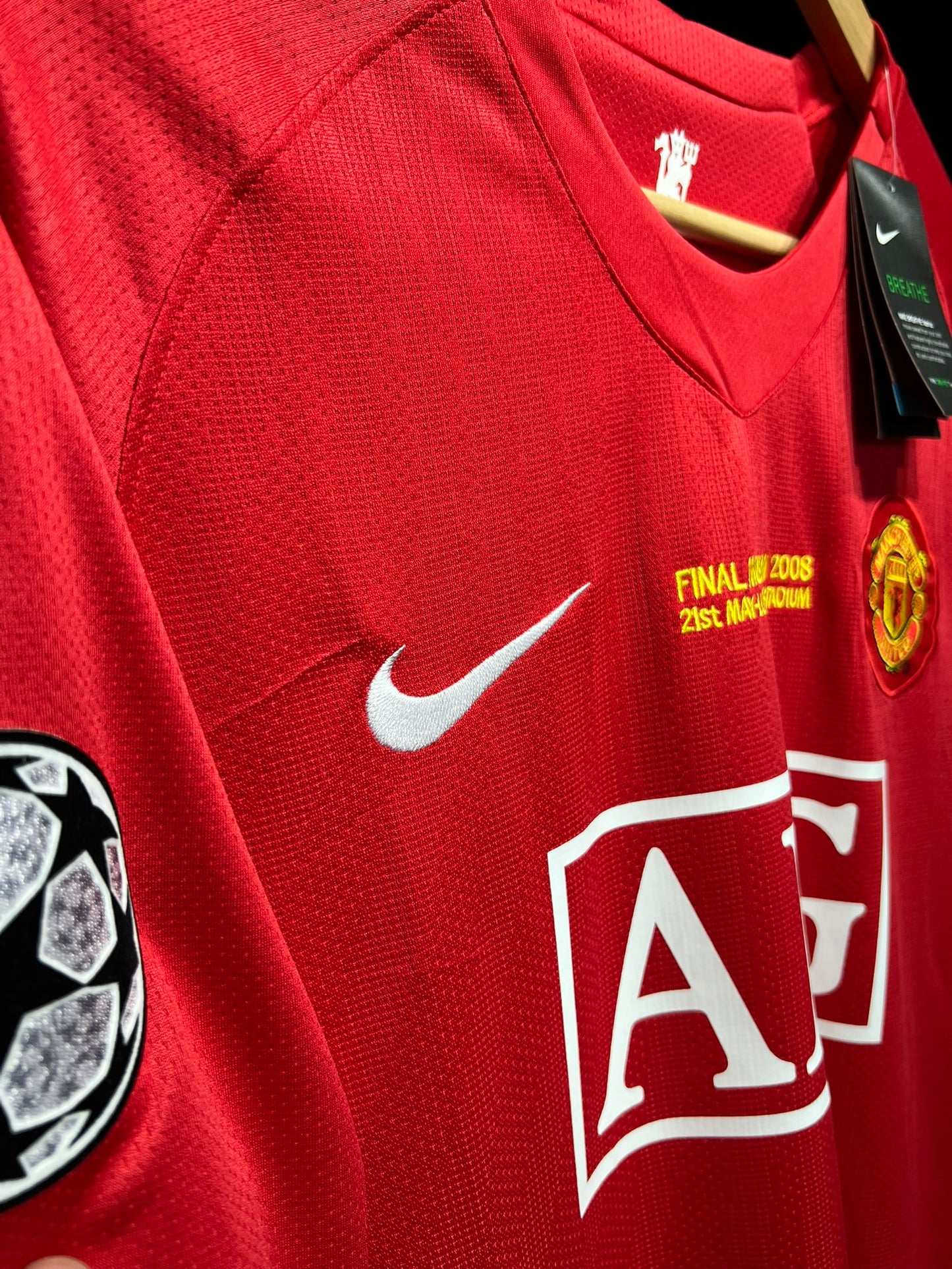 CAMISETA Manchester United 2008 - Retro - Manga Larga